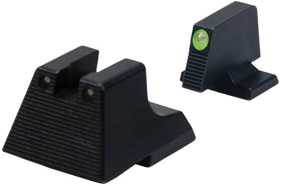 HK 51000935 HK VP/HK45/P30 Elevated Green Tritium Night Sight Set, Black Frame