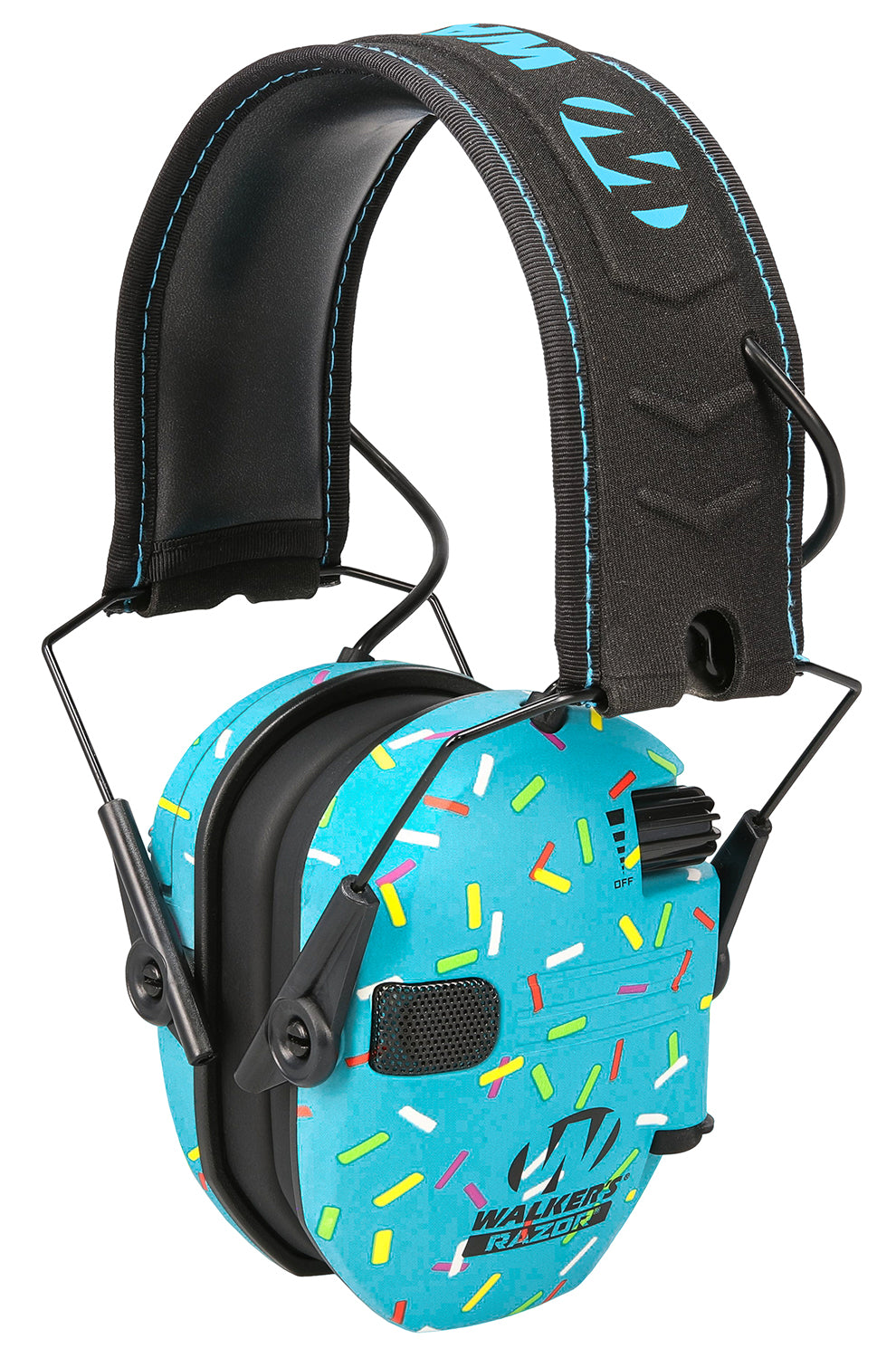 Walker's Passive Youth Over-the-Head Hearing Protection Muff GWPFKDMSPRNKBL Blue Sprinkles