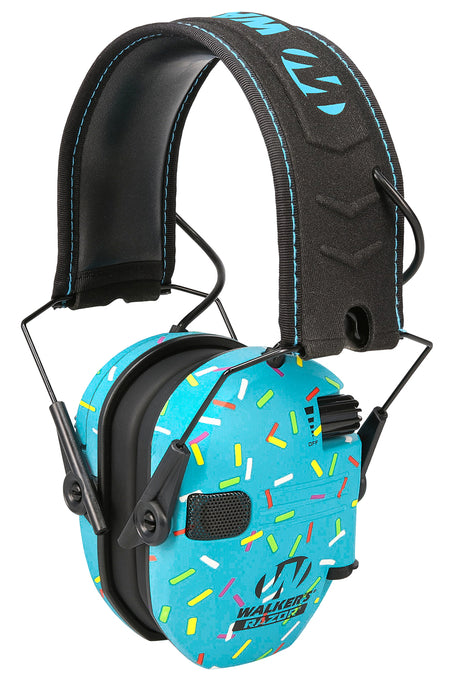 Walker's Passive Youth Over-the-Head Hearing Protection Muff GWPFKDMSPRNKBL Blue Sprinkles