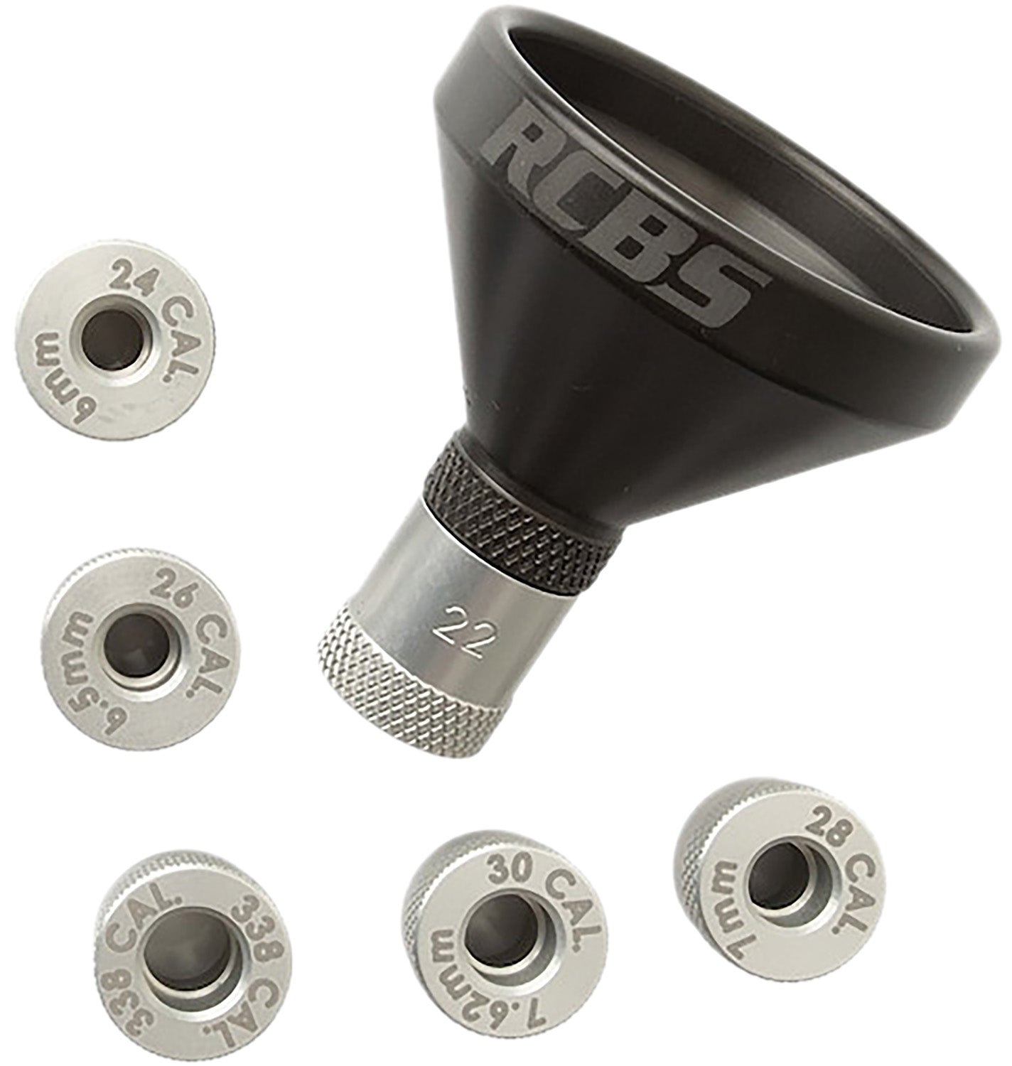 RCBS 98820 MatchMaster Aluminum Powder Funnel Kit with 6 Adapters