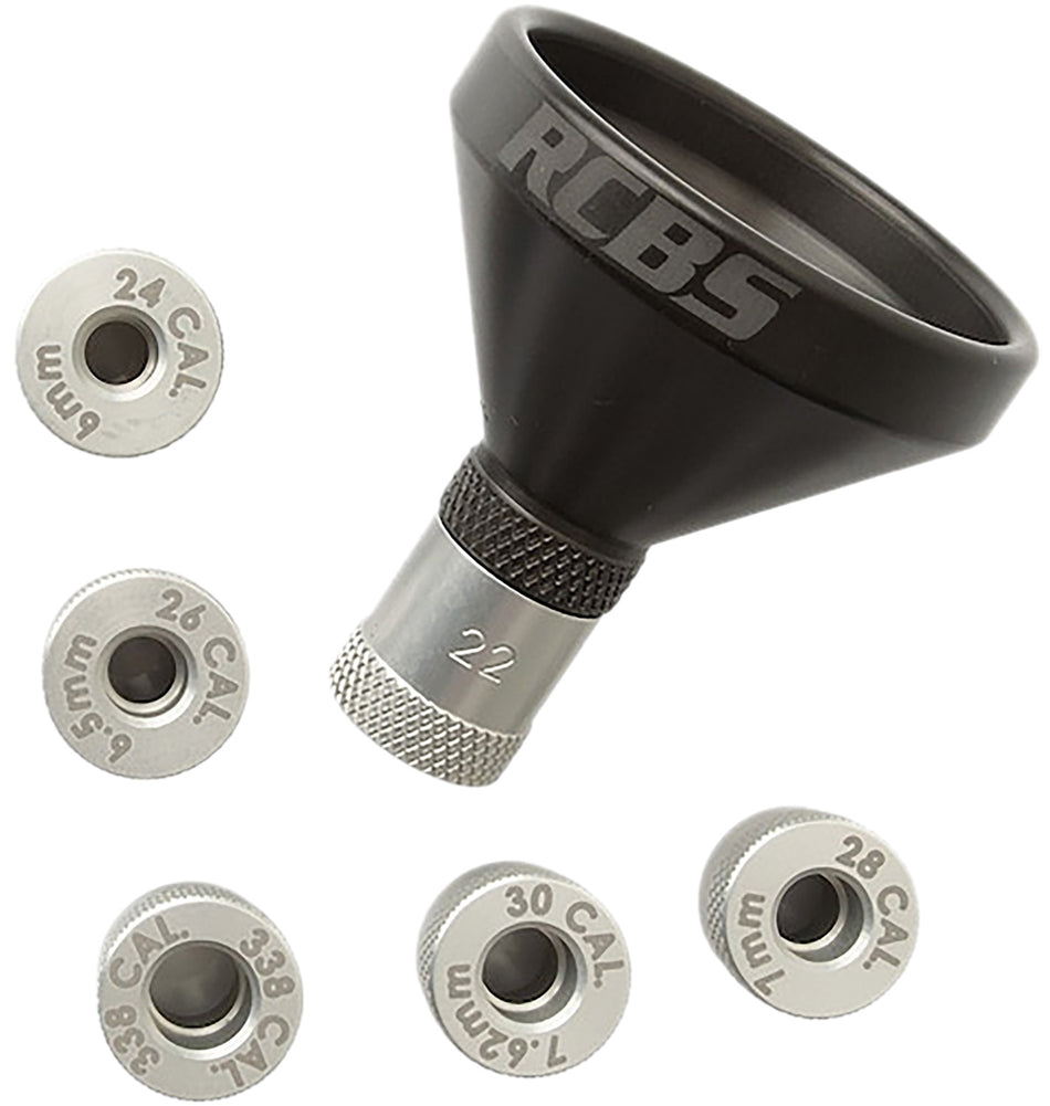 RCBS 98820 MatchMaster Aluminum Powder Funnel Kit with 6 Adapters
