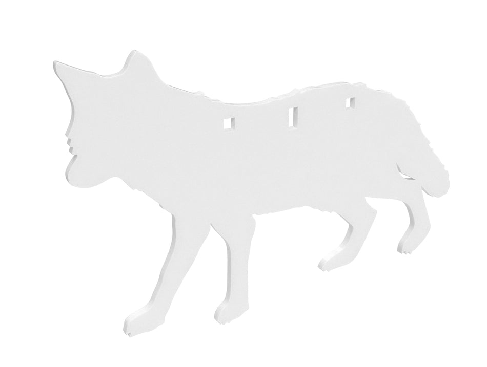 Birchwood Casey Centerfire Coyote Silhouette 3/8" AR500 Steel Target BC-47711 White Powder Coat