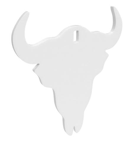 Birchwood Casey Centerfire Skull Silhouette 3/8" AR500 Steel Target BC-47719 White Powder Coat