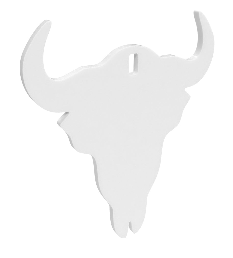 Birchwood Casey Centerfire Skull Silhouette 3/8" AR500 Steel Target BC-47719 White Powder Coat