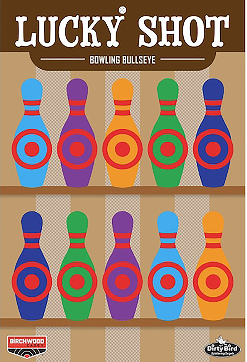 Birchwood Casey BC-35773 Dirty Bird Splatter Target Lucky Shot Bowling Pins 6 Pack 12x18