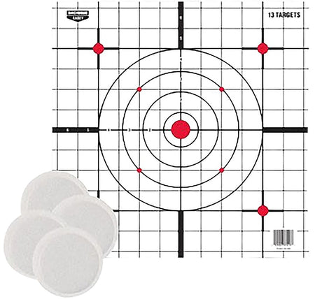 Birchwood Casey BC-37216T EZE-Scorer Thermal Hanging Paper Sight-In Target 12x12 Black/Red/White