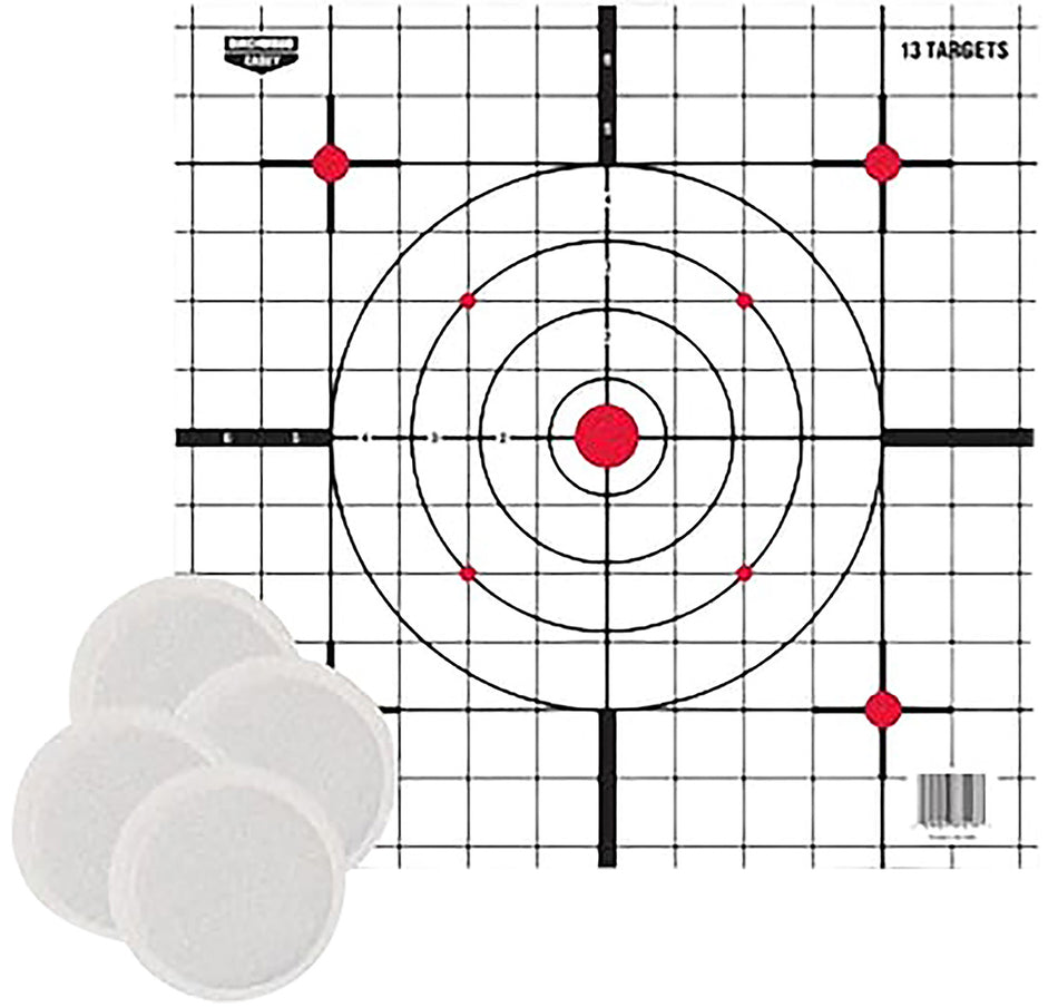 Birchwood Casey BC-37216T EZE-Scorer Thermal Hanging Paper Sight-In Target 12x12 Black/Red/White