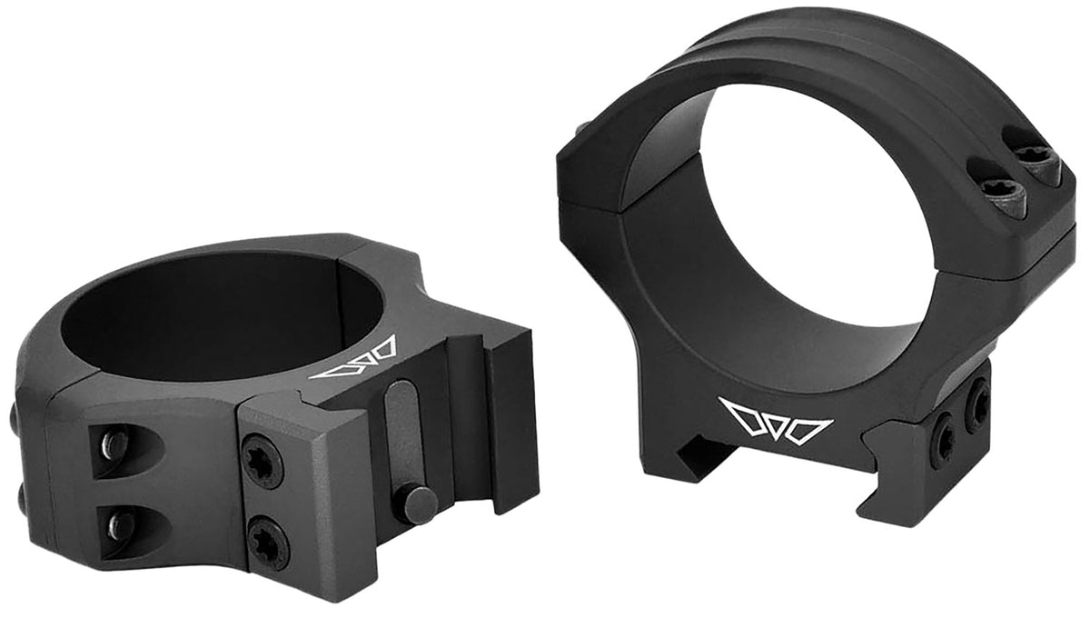 Warne 8550M HyperLite 1" Tube Medium Black Aluminum Scope Rings Maxima/Picatinny/Weaver