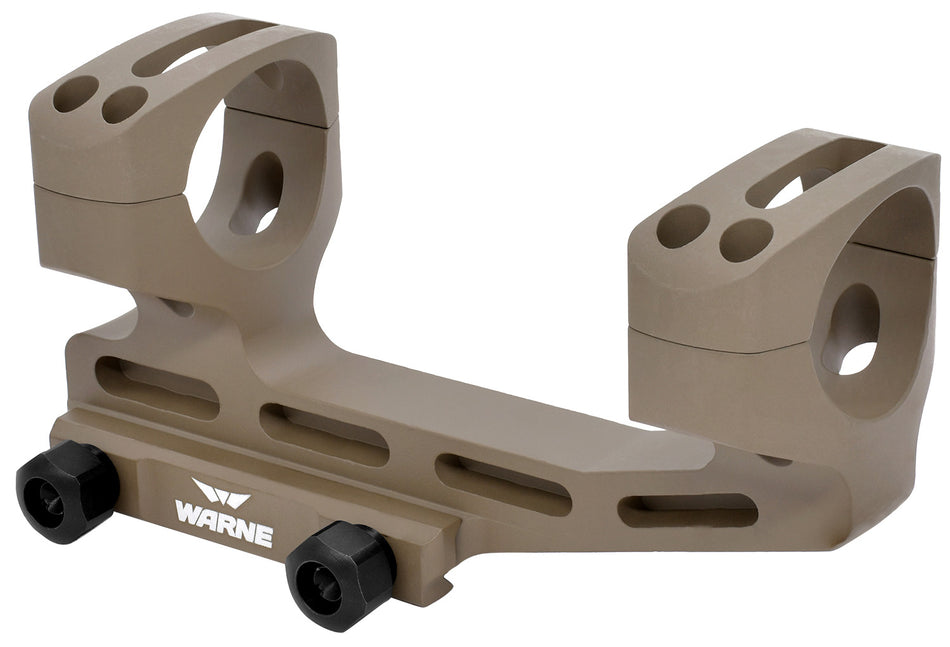 Warne LRSKEL1DE Dark Earth Aluminum 1 Inch LR-SKEL Extended Skeletonized Scope Mount 20 MOA