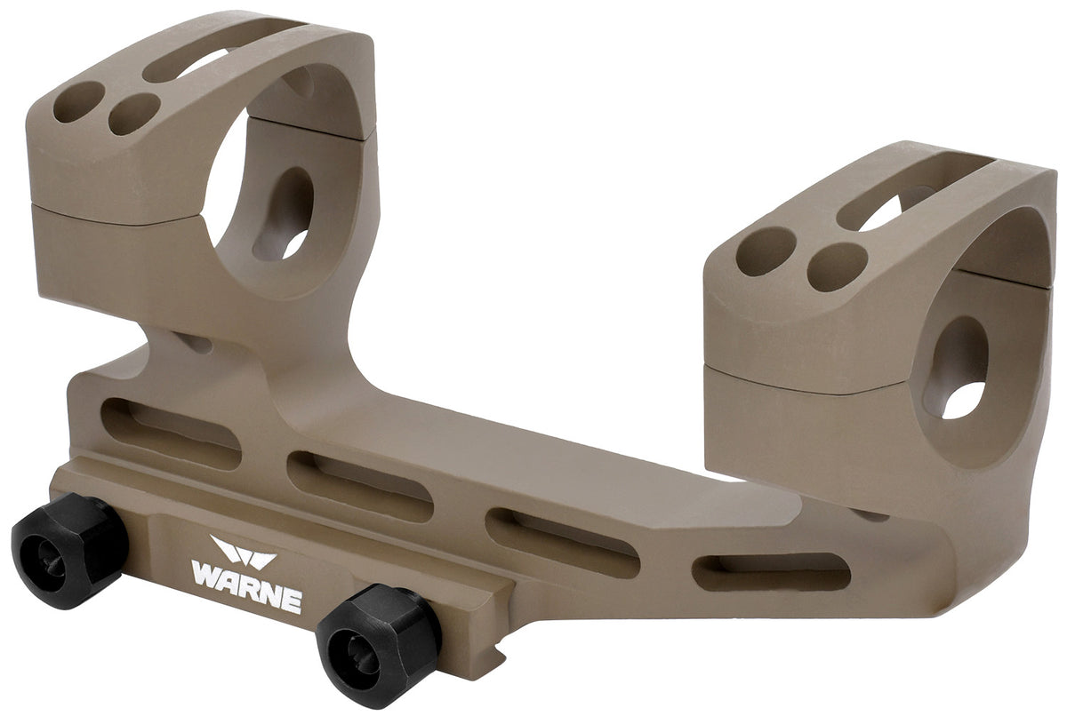 Warne LRSKEL30DE Dark Earth Aluminum 30mm LR-SKEL Extended Skeletonized Scope Mount 20 MOA