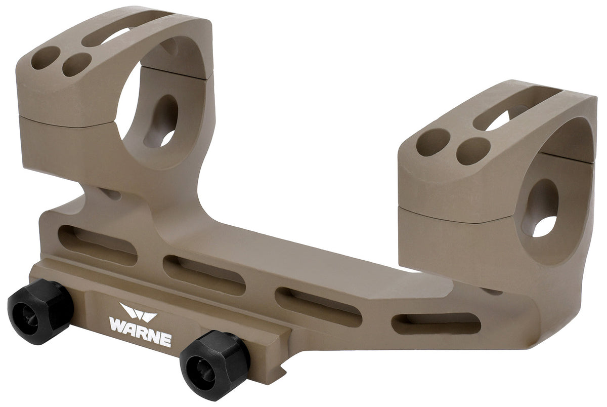Warne LRSKEL34DE Dark Earth Aluminum 34mm LR-SKEL Skeletonized Scope Mount Combo 20 MOA