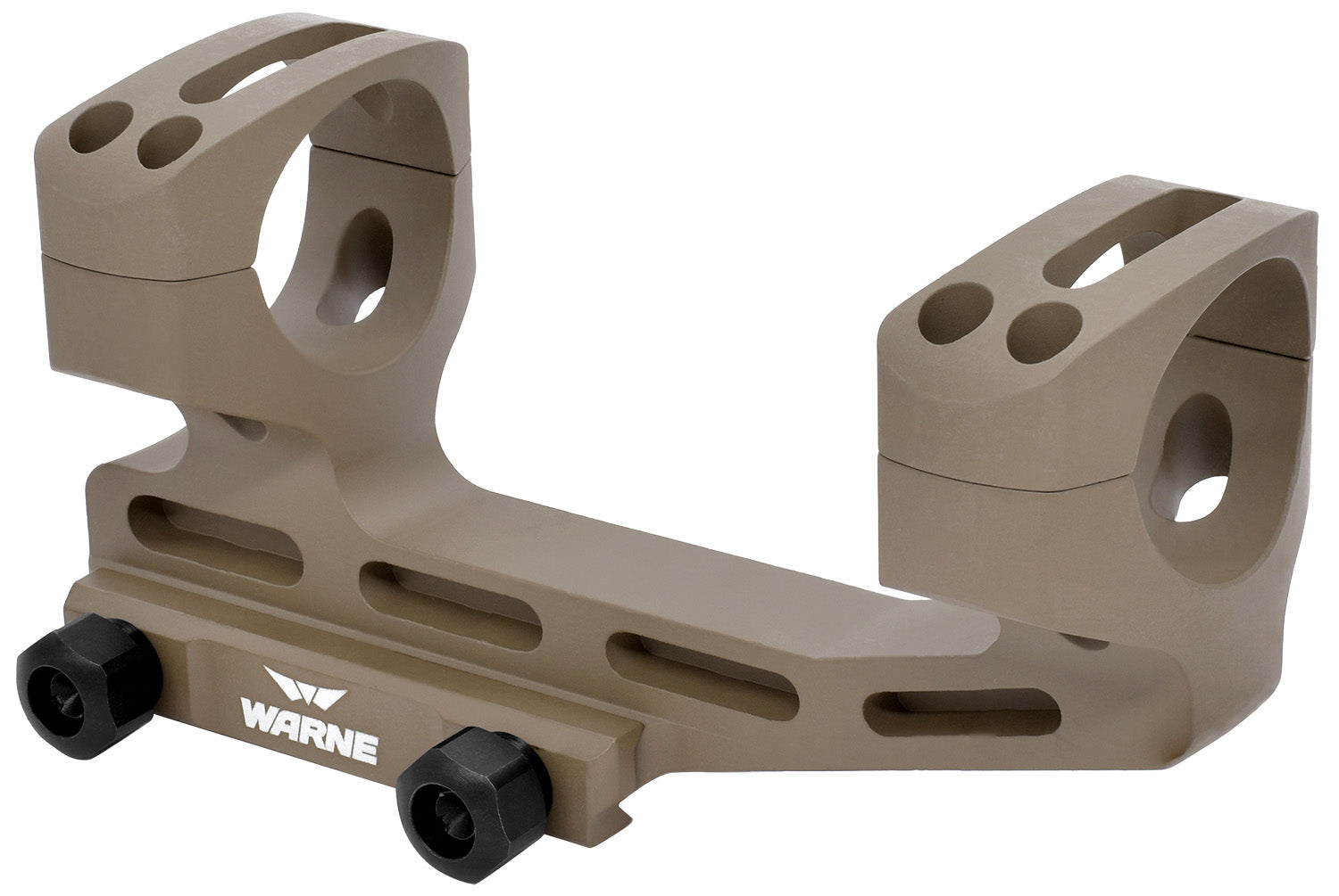 Warne LRSKEL34DE Dark Earth Aluminum 34mm LR-SKEL Skeletonized Scope Mount Combo 20 MOA