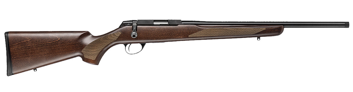 Tikka JRT1XH300SB T1X Hunter 22 LR 5+1 16" Black Threaded Barrel, Black Drilled & Tapped Steel Receiver, Oiled Fixed Wood Stock, Right Hand