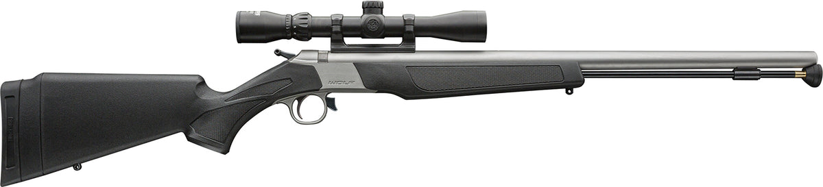 CVA Wolf V2 50 Cal 24" 3-9x32 Stainless Black Break-Action Muzzleloader Package