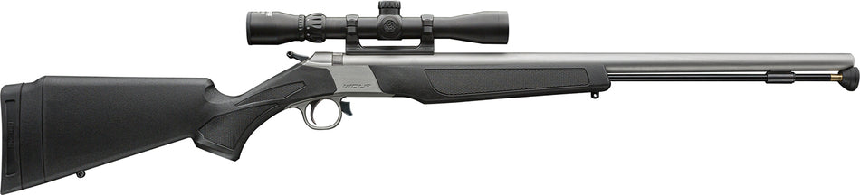 CVA Wolf V2 50 Cal 24" 3-9x32 Stainless Black Break-Action Muzzleloader Package