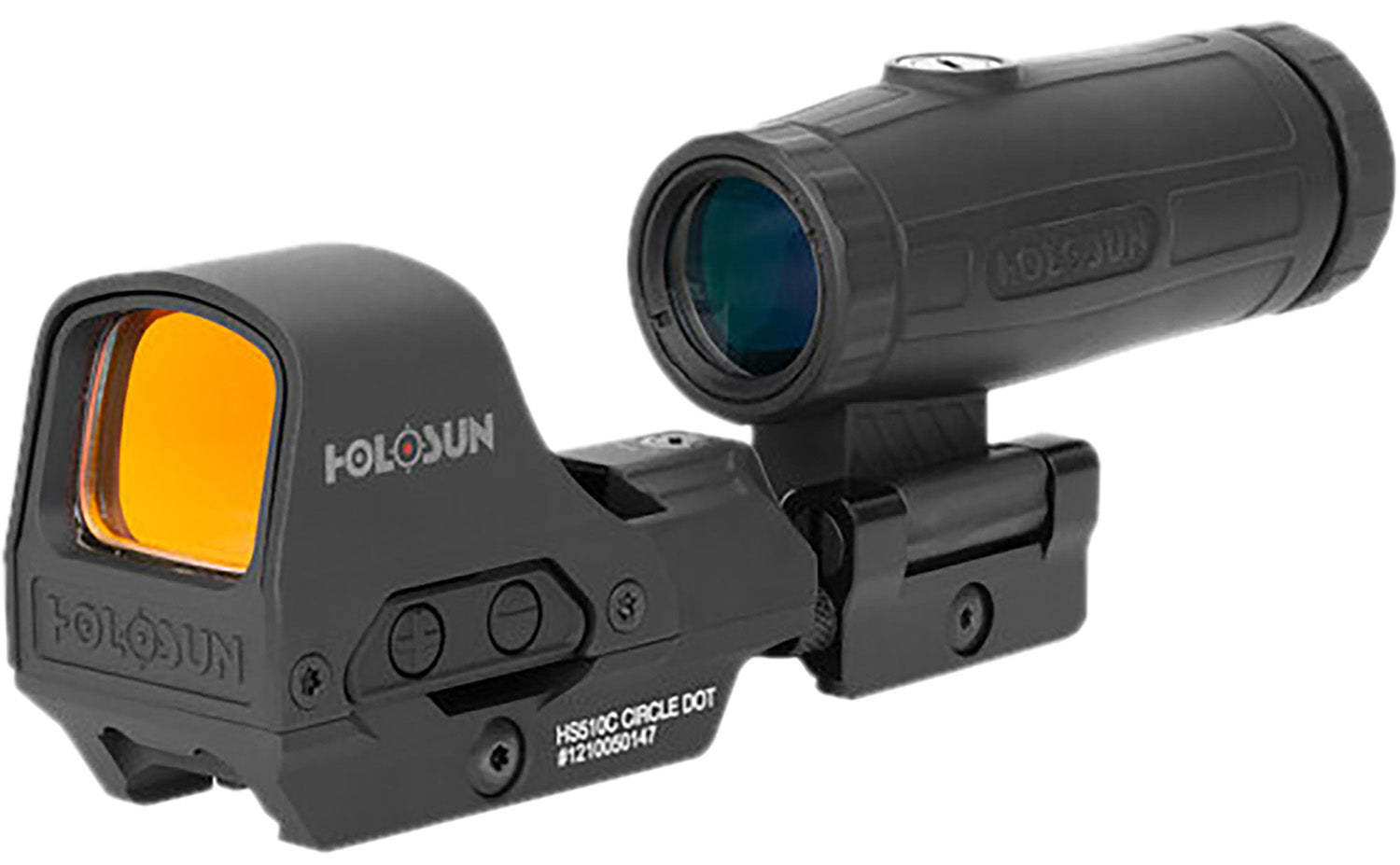 Holosun HE510C-GR/HM3X Red Dot and Magnifier Combo Set with Case