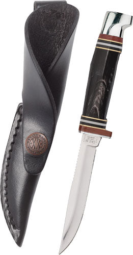 Case Buffalo Horn Hunter Knife and Included Leather Sheath