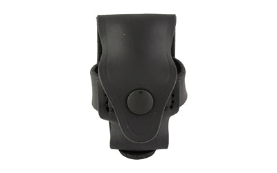 1791 Gunleather Single OWB Revolver Speed Loader Belt Carrier, J and K-Frame Compatible, American Steerhide, Stealth Black