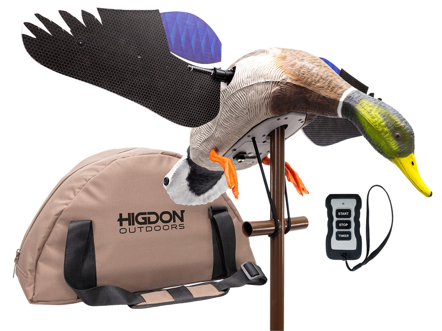 Higdon Outdoors Flasher Pro Multi-Color Mallard Drake Guide Pack Decoy - Model 55058