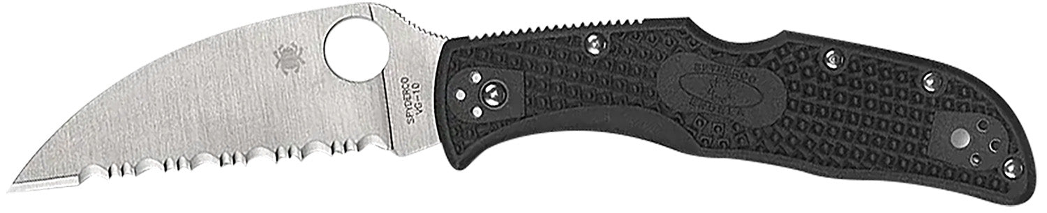 Spyderco Endela Lightweight Folder C243FPWCBK, 3.40" Wharncliffe VG-10 Plain Blade, Black FRN Handle with Pocket Clip