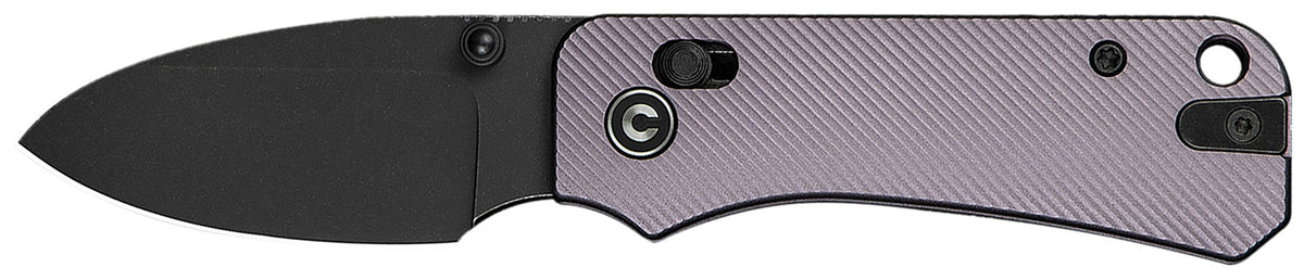 Civivi Baby Banter 2 2.34" Folding Crossbar Lock Drop Point Nitro-V Blade Purple Textured Aluminum Handle