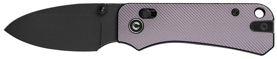 Civivi Baby Banter 2 2.34" Folding Crossbar Lock Drop Point Nitro-V Blade Purple Textured Aluminum Handle