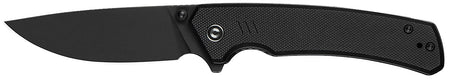 Civivi Merit 3.28" Folding Drop Point Black Stonewashed 14C28N Steel Blade Black Textured G10 Handle Flipper Open