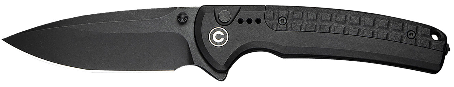 Civivi Sentinel Strike II Folding Pocket Knife 3.70" Nitro-V Steel Blade, Black FRN Textured Handle w/ Glass Breaker