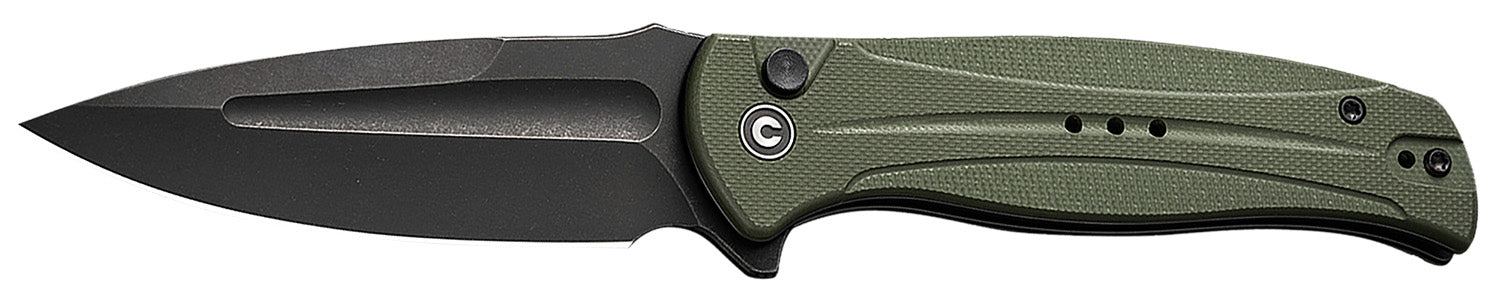 Civivi Incindie Pocket Knife 3.48" Spear Point 14C28N Stonewashed Blade, OD Green G10 Textured Handle w/ Pocket Clip