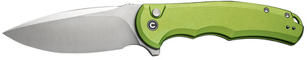 Civivi Praxis Pocket Knife 3.75" Nitro-V Satin Drop Point Blade, Lime Green Aluminum Handle w/ Pocket Clip