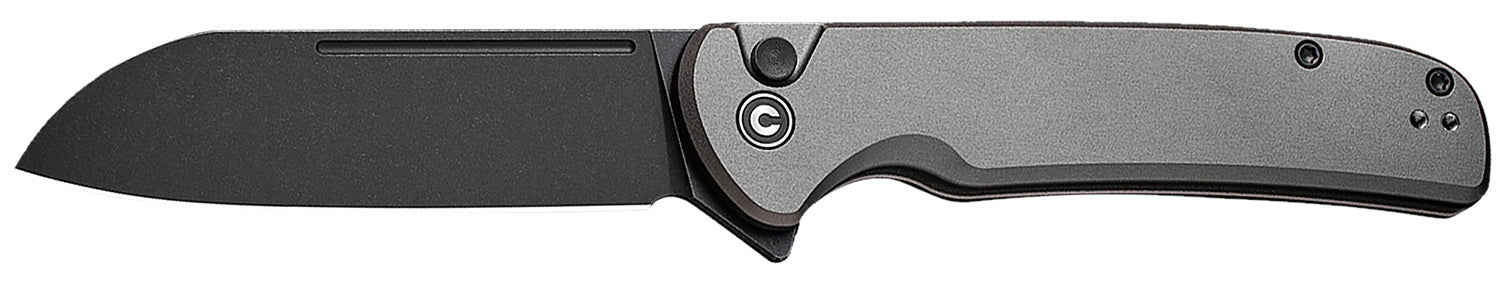 Civivi Chevalier II EDC Pocket Knife 3.47" 14C28N Satin Sheepsfoot Blade, Gray Aluminum Handle w/ Pocket Clip