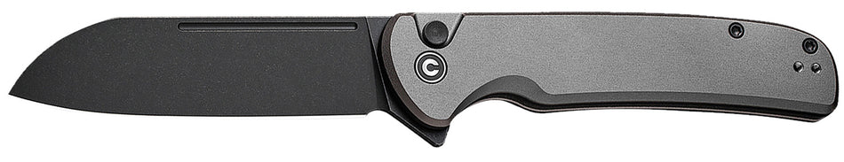 Civivi Chevalier II EDC Pocket Knife 3.47" 14C28N Satin Sheepsfoot Blade, Gray Aluminum Handle w/ Pocket Clip