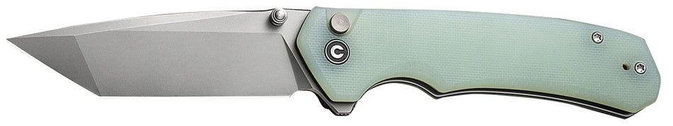 Civivi Brazen Pocket Knife 3.46" D2 Stonewashed Blade, Natural G10 Textured Handle w/ Pocket Clip