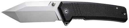 Civivi Bhaltair Pocket Knife 3.98" 14C28N Stonewashed Tanto Blade, Black G10 Textured Handle w/ Pocket Clip
