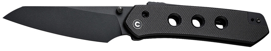 Civivi Vision FG 3.54" Folding Tanto Blade Black Nitro-V Steel, Textured Black G10 Handle