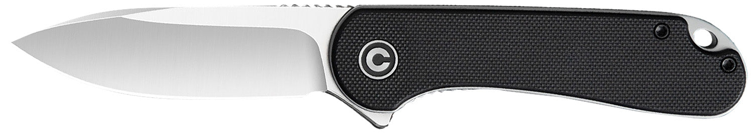 Civivi Elementum 2.96" Folding Knife Satin D2 Steel Blade, 4.03" Black G10 Textured Handle