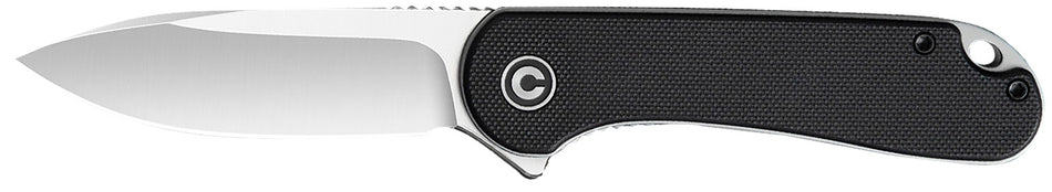 Civivi Elementum 2.96" Folding Knife Satin D2 Steel Blade, 4.03" Black G10 Textured Handle