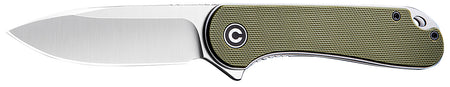 Civivi Elementum 2.96" Folding Knife Satin D2 Steel Blade, 4.03" Green G10 Textured Handle
