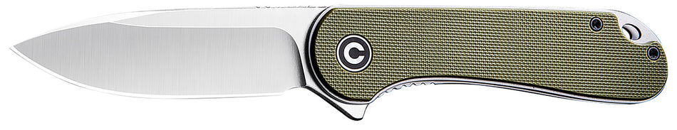 Civivi Elementum 2.96" Folding Knife Satin D2 Steel Blade, 4.03" Green G10 Textured Handle