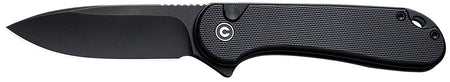 Civivi Elementum II 2.96" Folding EDC Drop Point Nitro-V Stonewashed Blade, Black Textured G10 Handle