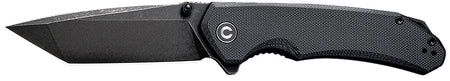 Civivi Brazen Folder C2023C 3.46" D2 Steel Black Stonewashed Tanto Blade Black Textured G10 Handle Pocket Clip