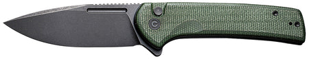 Civivi Conspirator Folder C21006-2 3.48" Black Stonewashed Nitro-V Blade Green Textured Micarta Handle Pocket Clip