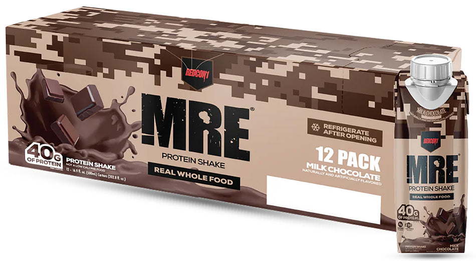Redcon1 MRE Ready to Drink Shake Milk Chocolate Flavor 12 Pack