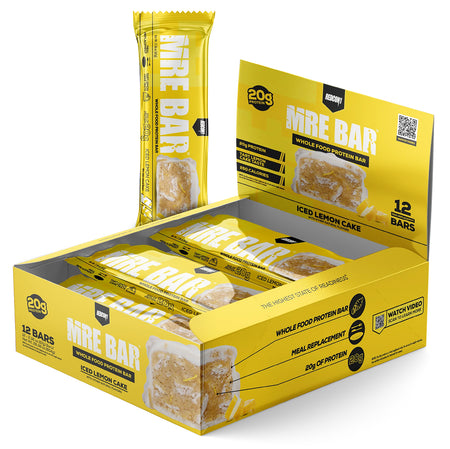 Redcon1 MRE Protein Snack Bar Iced Lemon Cake Flavor 12 Pack