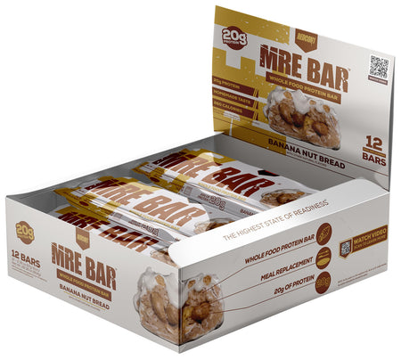 Redcon1 MRE Protein Snack Bar Banana Nut Bread Flavor 12 Pack