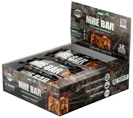Redcon1 MRE Protein Snack Bar Caramel Trail Mix Flavor 12 Pack