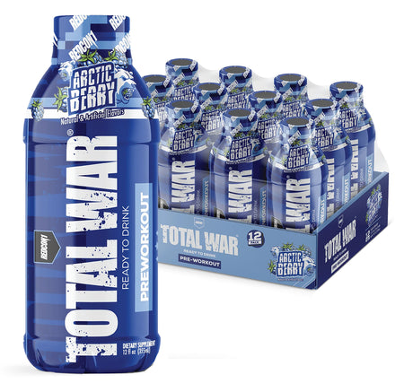 Redcon1 Total War Pre-Workout RTD Drink Arctic Berry Flavor 12 Pack