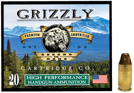 Grizzly Cartridge  .380 ACP/Auto 90 grain Jacketed Hollow Point ammunition