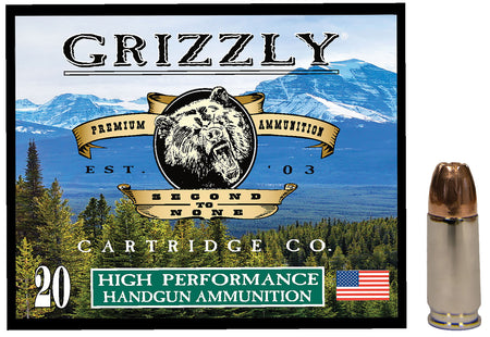 Grizzly Cartridge Hollow Point 9mm Luger / Parabellum 124 grain Jacketed Hollow Point ammunition