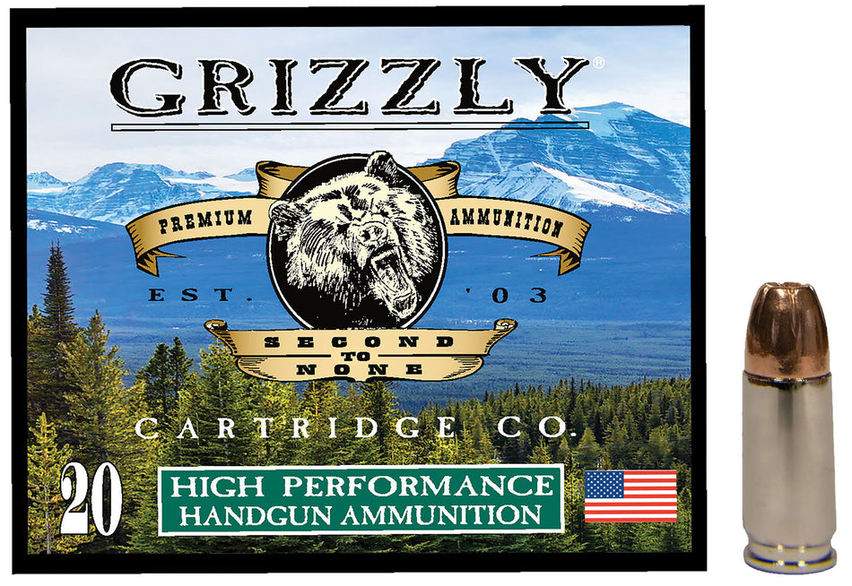 Grizzly Cartridge Hollow Point 9mm Luger / Parabellum 124 grain Jacketed Hollow Point ammunition